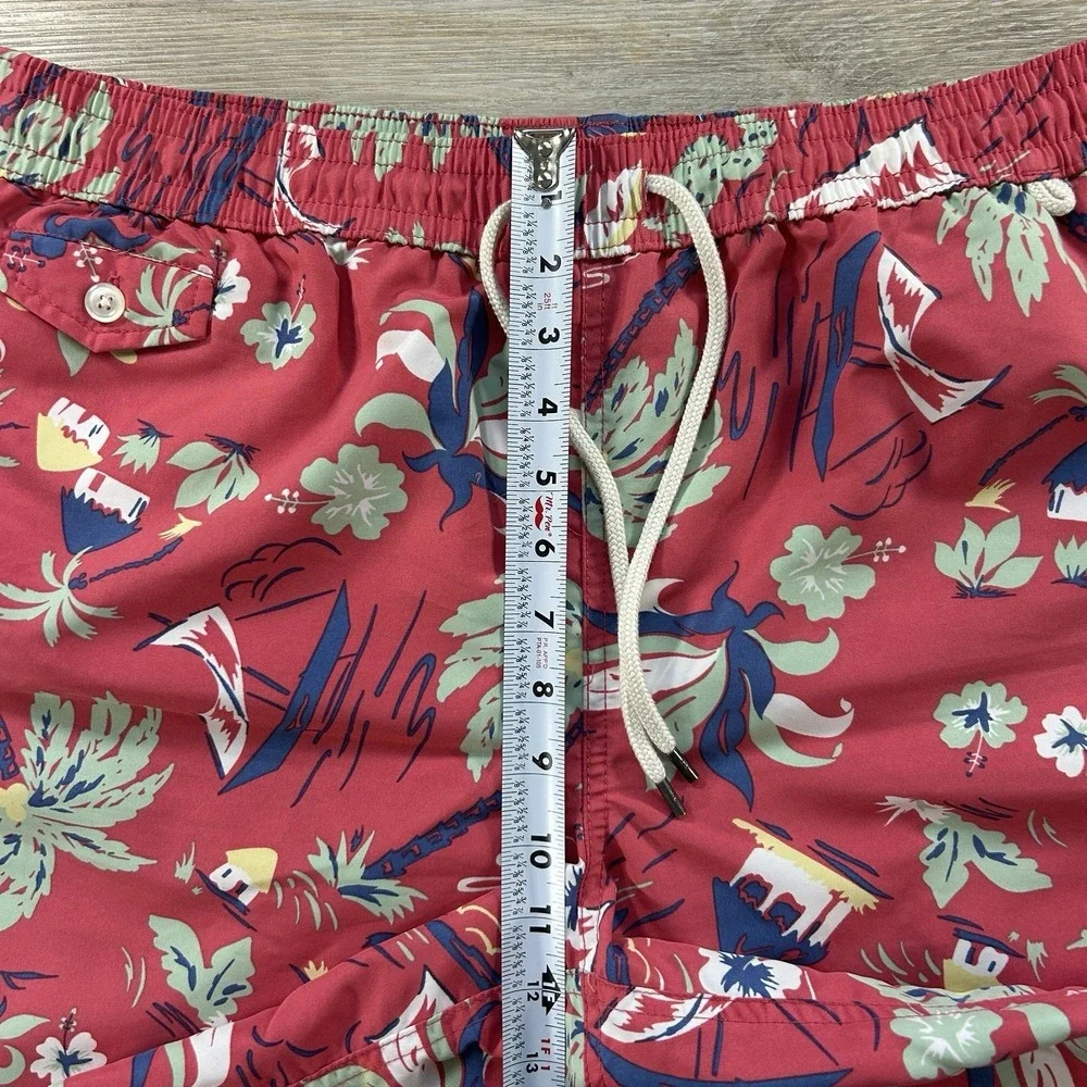 Polo Ralph Lauren Swim Trunks‎ Mens Large Red Floral Tropical Shorts Lined